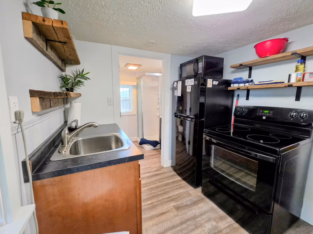 cottage - kitchen and bathroom